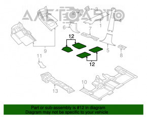 Set de covorașe pentru interiorul Jeep Grand Cherokee WK2 11-21, negru, din material textil.