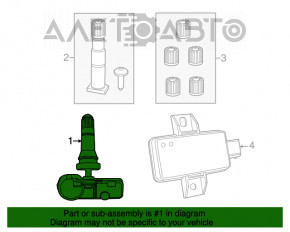 Senzor de presiune a roților pentru Jeep Grand Cherokee WK2 11-15 433mhz