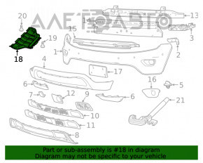 Protecție pentru bara de protecție față Jeep Grand Cherokee WK2 14-21 nou, neoriginal.