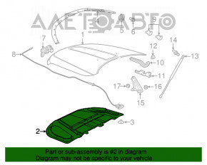 Izolarea capotei Jeep Grand Cherokee WK2 11-21 cu rupturi