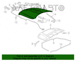 Capota goală Jeep Grand Cherokee WK2 11-21 neagră PXJ, din aluminiu