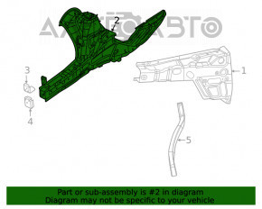 Partea din față stânga Jeep Grand Cherokee WK2 11-21 argintiu