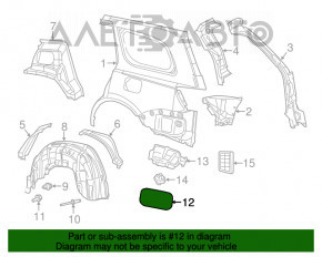 Лючок бензобака Jeep Grand Cherokee WK2 11-13