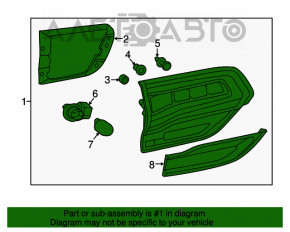 Фонарь внутренний крышка багажника правый Jeep Grand Cherokee WK2 14-21 трещина на стекл