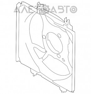 Difuzorul capacului radiatorului gol din dreapta pentru Subaru Forester 14-18 SJ 2.5, 2.0