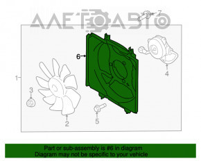 Difuzorul capacului radiatorului gol din dreapta pentru Subaru Forester 14-18 SJ 2.5, 2.0