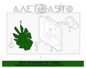 Paletele ventilatorului de răcire dreapta pentru Subaru Forester 14-18 SJ 2.5, 2.0, nou, original OEM.