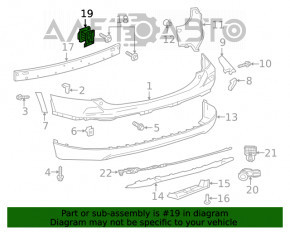 Colțul amplificatorului de bara spate stânga Toyota Rav4 13-18