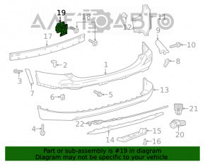 Dinte amplificator bara spate dreapta Toyota Rav4 13-18 ruginit.