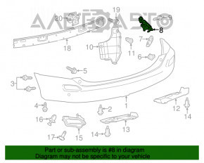 Suportul pentru bara spate stânga exterioară Toyota Rav4 13-15, nou, original OEM