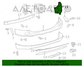 Suportul pentru bara spate stânga jos Toyota Rav4 16-18, garnitura de etanșare.