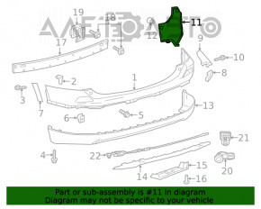 Suportul pentru bara spate dreapta jos Toyota Rav4 16-18, garnitura de etanșare nouă OEM originală.