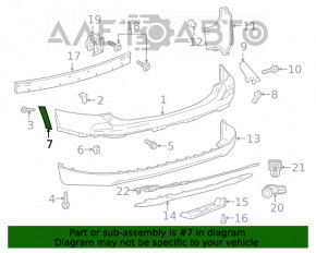 Moldura bara spate stânga Toyota Rav4 16-18 restilizat nou OEM original