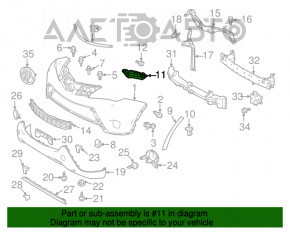 Suportul pentru bara de protecție față dreapta Toyota Rav4 13-15 pre-restilizare, nou, original OEM.