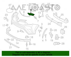 Крепление переднего бампера правое Toyota Rav4 16-18 рест OEM