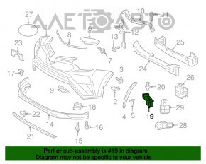 Cadru far stanga Toyota Rav4 16-18 restilizat nou OEM original