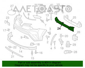 Absorbantul de bara fata pentru Toyota Rav4 16-18, nou, original OEM.