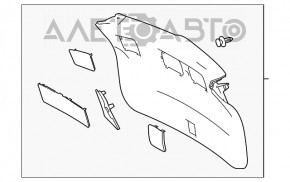 Обшивка двери багажника низ Toyota Rav4 13-18 черная новый OEM оригинал