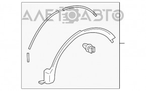 Накладка арки крыла задняя левая Toyota Rav4 16-18 новый OEM оригинал