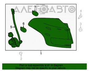 Lampa exterioară aripă stângă Toyota Rav4 13-15 pre-restilizare.