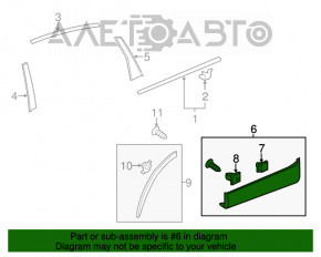 Capac usa spate dreapta inferioara Honda CRV 12-16, structura, zgarieturi.