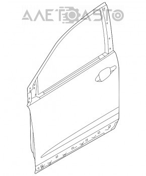 Ușă asamblată față stânga Honda CRV 12-16 albastru BG62M