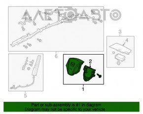 Подушка безопасности airbag в руль водительская Honda CRV 12-14