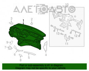 Торпедо передняя панель без AIRBAG Honda CRV 12-14 царапины