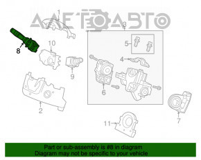 Comutatorul de sub volan stânga Honda CRV 12-16 sub PTF.