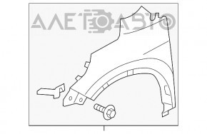 Aripa dreapta fata Honda CRV 12-16 albastru BG62M