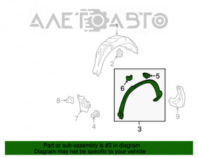 Capacul aripii spate dreapta Honda CRV 12-16 nou TW neoriginal.