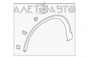 Capacul aripii din față stânga Honda CRV 12-16 structură