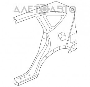 Aripa spate dreapta Honda CRV 12-16 verde.