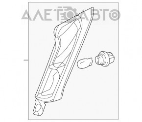 Lampa din partea dreapta de sus a Honda CRV 12-14, zgârieturi.