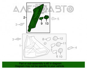 Lampa din partea dreapta de sus a Honda CRV 12-14, zgârieturi.