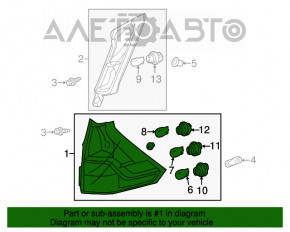 Lampa exterioară aripă dreapta Honda CRV 12-14 pre-restilizare