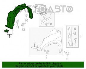 Bara de protecție față stânga Honda CRV 12-16 nou TW neoriginal