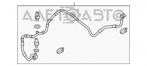 Трубка кондиционера печка-конденсер VW Passat b7 12-15 USA 1.8T