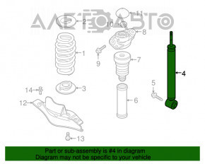 Amortizor spate dreapta VW Tiguan 09-17 AWD