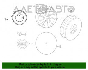 Roată de jantă R16 5*114.3 Nissan Altima 13-18 din oțel