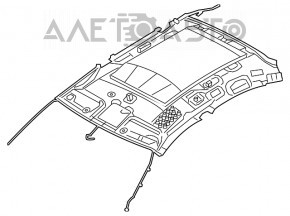 Обшивка потолка Nissan Altima 13-18 грязный