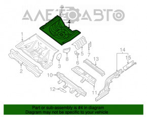 Корыто багажника Nissan Altima 13-18