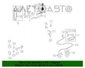 Capacul mânerului exterior al ușii din spate dreapta Audi Q5 8R 09-17