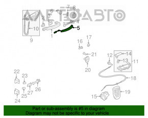 Mânerul ușii exterioare din spate dreapta Audi Q5 8R 09-17 keyless