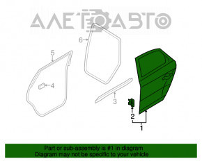 Usa spate dreapta spate Audi Q5 8R 09-17 negru LY9B, denivelari, lovituri