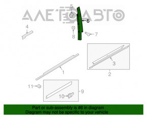 Накладка двери боковая передняя левая Audi Q5 8R 09-17 OEM