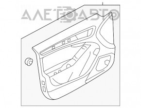 Capacul ușii, cartela frontală stânga Audi Q5 8R 09-17 gri închis, zgârieturi