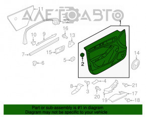 Capacul ușii, cartela frontală stânga Audi Q5 8R 09-17 negru.