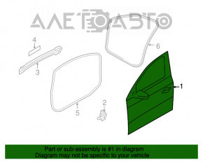 Ușă asamblată față dreapta Audi Q5 8R 09-17 keyless, negru LY9T, manere