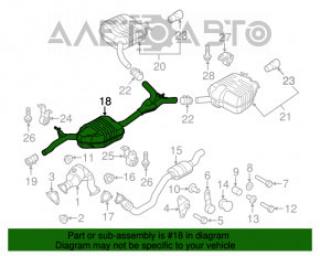 Silentioză spate cu două tuburi pentru Audi Q5 8R 09-17 2.0T